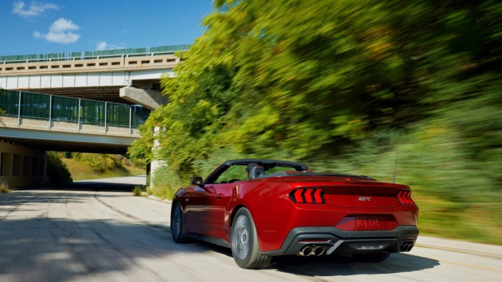 The 2.3-litre Ford Mustang EcoBoost is one of the most fuel-efficient ways to cover long distances 
