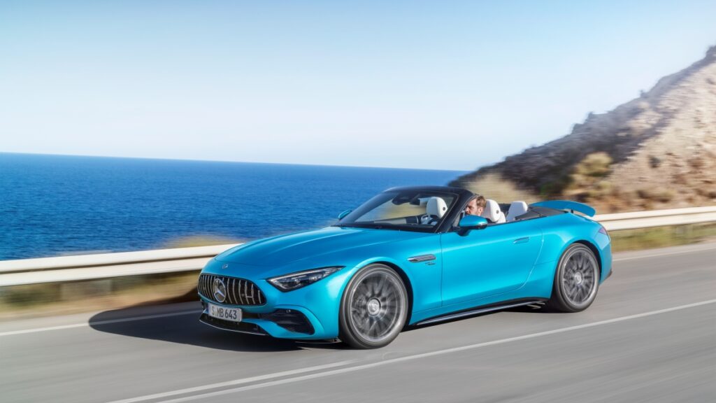 The AMG SL43 still packs a punch and is one of the most fuel-efficient luxury sports  cars